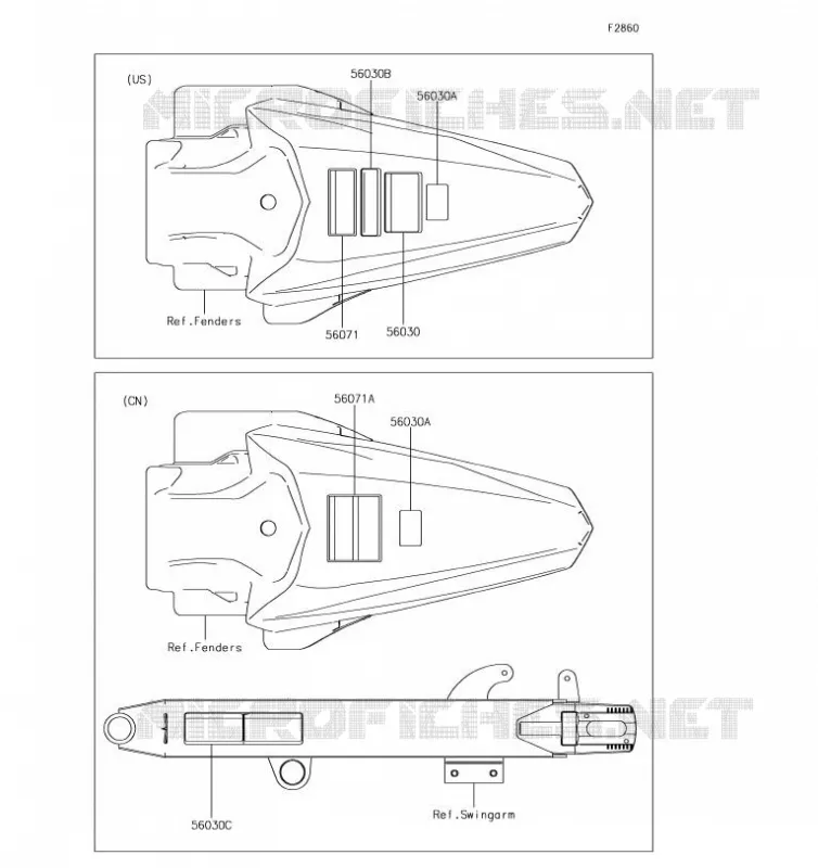 LABEL Kawasaki TOUT-TERRAIN 100 2019 KX100  KX100FKF