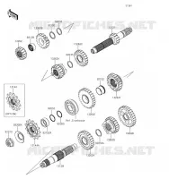 TRANSMISSION pour Kawasaki KX250