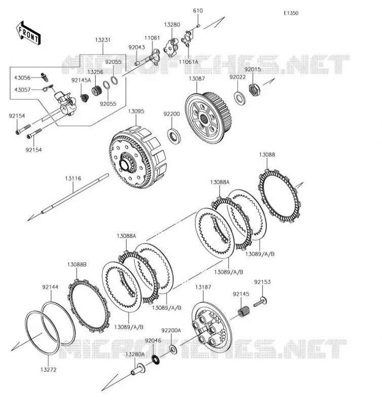 EMBRAYAGE Kawasaki TOUT-TERRAIN 450 2019 KX450  KX450JKF