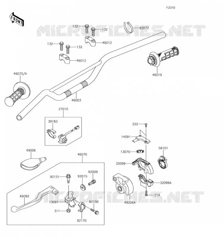 GUIDON Kawasaki TOUT-TERRAIN 65 2019 KX65  KX65AKF