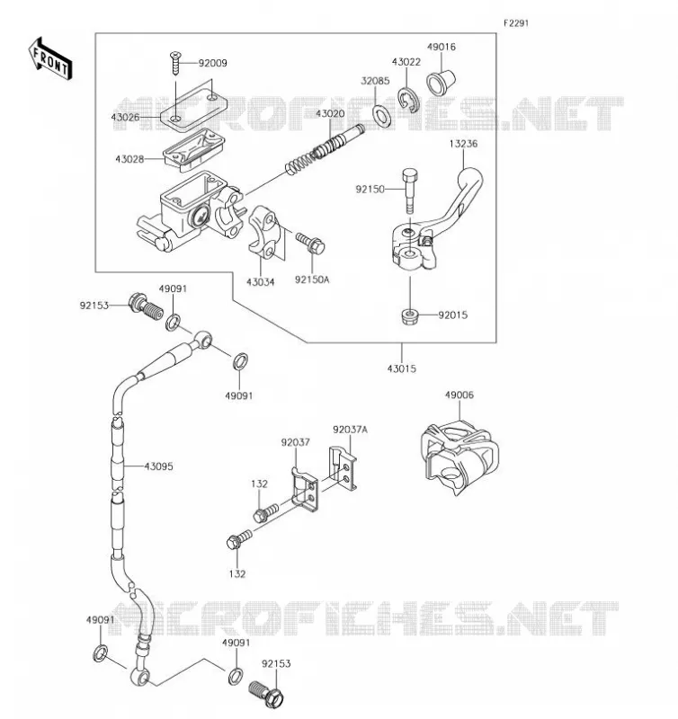MAITRE CYLINDRE AV Kawasaki TOUT-TERRAIN 65 2019 KX65  KX65AKF