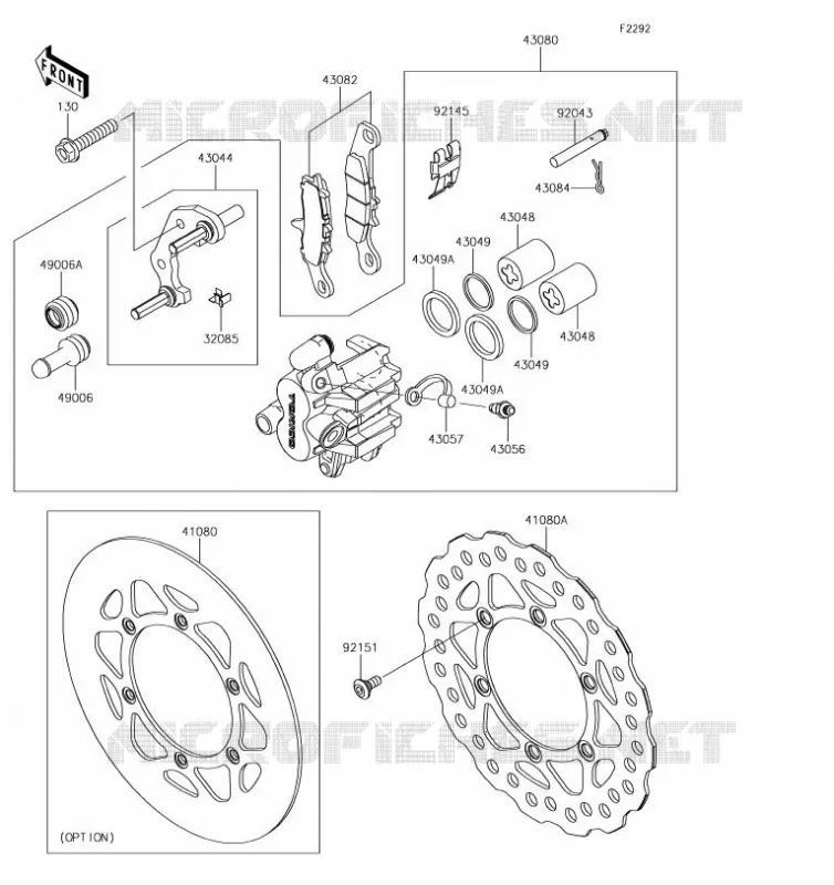 FREIN AVANT Kawasaki TOUT-TERRAIN 85 2019 KX85  KX85CKF