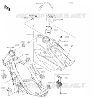 RESERVOIR CARBURANT pour Kawasaki KX85-II
