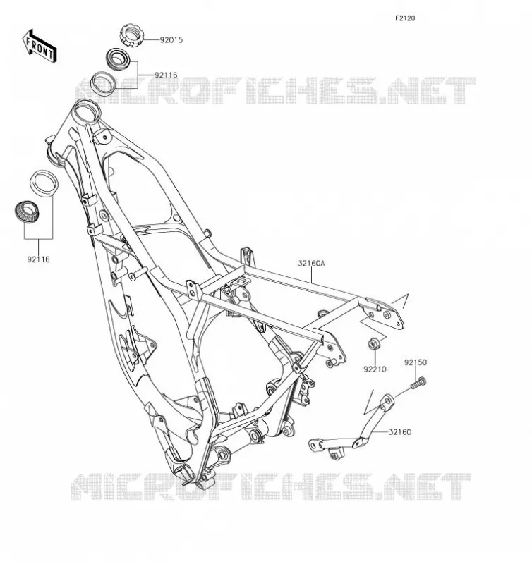 CH&Acirc;SSIS Kawasaki TOUT-TERRAIN 85 2019 KX85-II  KX85DKF