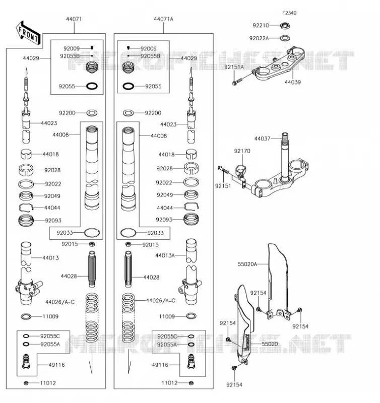 FOURCHE Kawasaki TOUT-TERRAIN 85 2019 KX85-II  KX85DKF