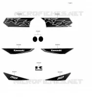 Decals(Blue)(ALF) pour Kawasaki KFX50