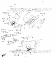 GARDE BOUE ARRI&Egrave;RE pour Kawasaki KFX50