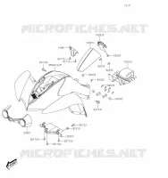 GARDE BOUE AVANT pour Kawasaki KFX50