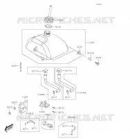 RESERVOIR CARBURANT pour Kawasaki KFX50
