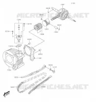 VILEBREQUIN/PISTON pour Kawasaki KFX50