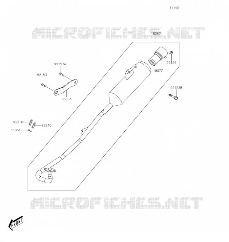 &Eacute;CHAPPEMENT Kawasaki QUAD 90 2020 KFX90  KSF90ALF