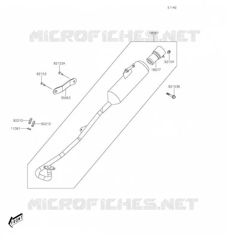 &Eacute;CHAPPEMENT Kawasaki QUAD 90 2020 KFX90  KSF90ALF