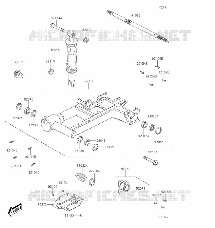 BRAS OSCILLANT Kawasaki QUAD 300 2020 BRUTE FORCE 300  KVF300CLF