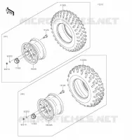 PNEUS pour Kawasaki BRUTE FORCE 750 4X4I EPS