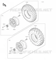 ROUE/PNEUS pour Kawasaki BRUTE FORCE 750 4X4I EPS