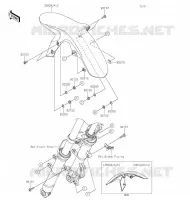 GARDE BOUE AVANT pour Kawasaki Z125