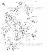 PIECE DE CADRE (COUVERTURE) pour Kawasaki Z125