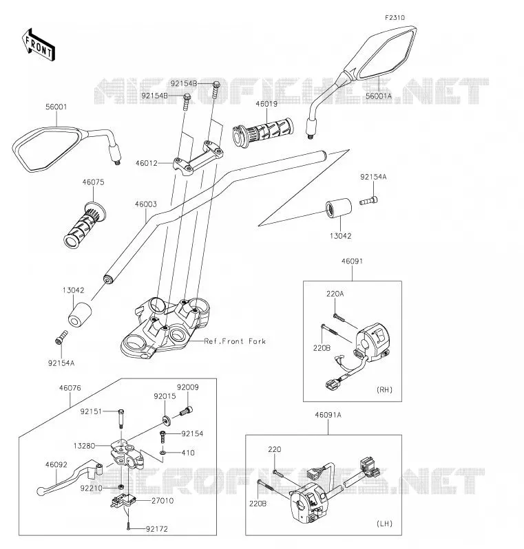 GUIDON Kawasaki MOTOS 125 2020 Z125  BR125KLFA