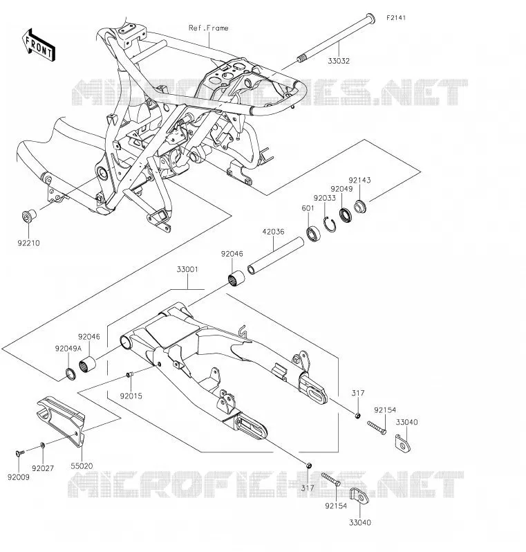 BRAS OSCILLANT Kawasaki MOTOS 800 2019 W800 STREET  EJ800BKF