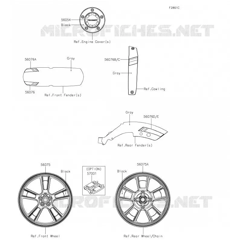 Decals(M.M.M.Gray) Kawasaki MOTOS 650 2020 VULCAN S  EN650CLF