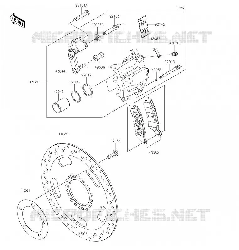 FREIN AVANT Kawasaki MOTOS 650 2020 VULCAN S  EN650CLF