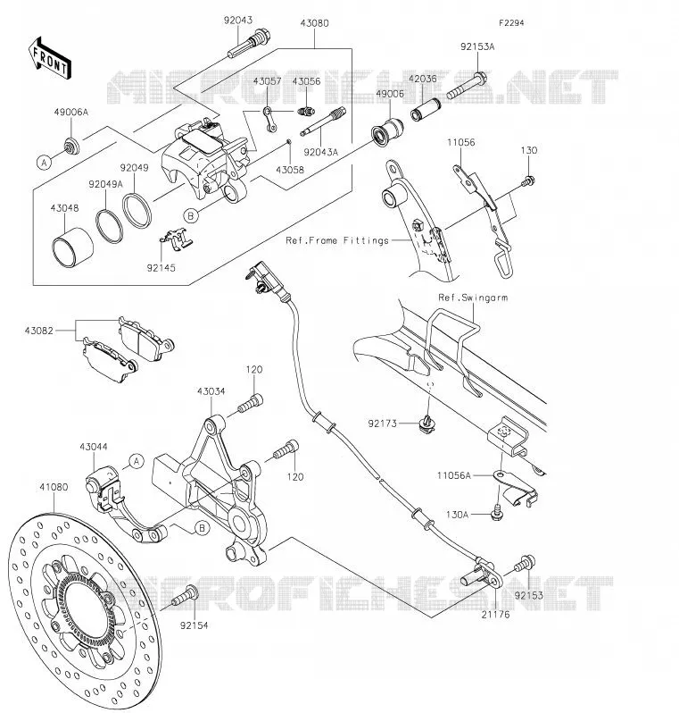 FREIN ARRIERE Kawasaki MOTOS 650 2020 VULCAN S  EN650CLF