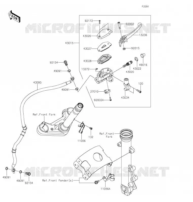MAITRE CYLINDRE AV Kawasaki MOTOS 650 2020 VULCAN S  EN650CLF
