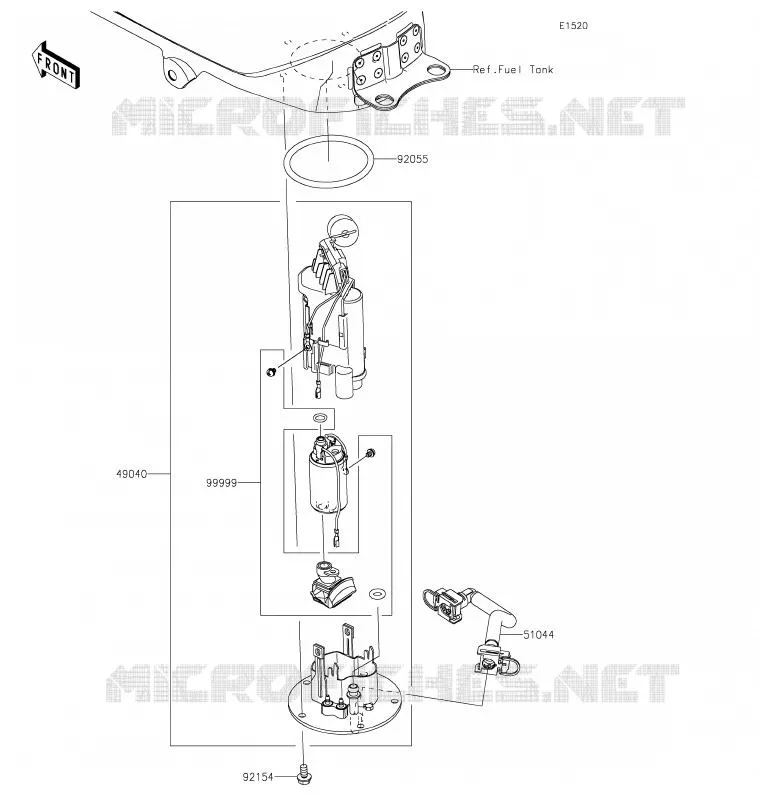 POMPE A ESSENCE Kawasaki MOTOS 400 2020 NINJA 400  EX400GLFA