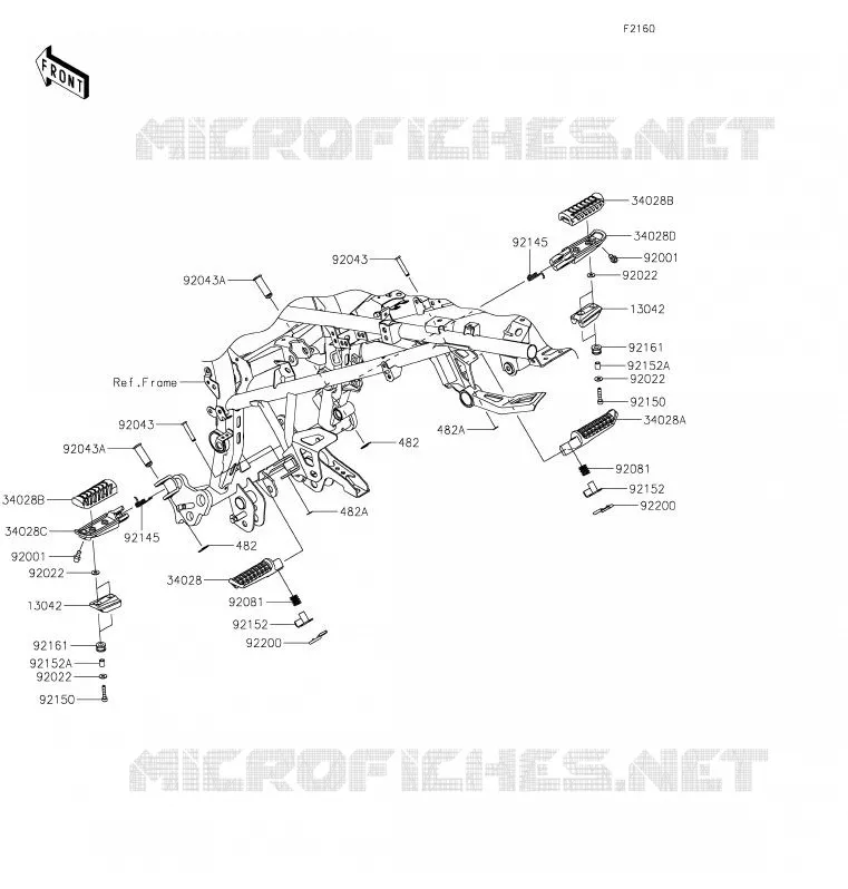 REPOSE PIED Kawasaki MOTOS 300 2020 VERSYS-X 300  KLE300BLFA