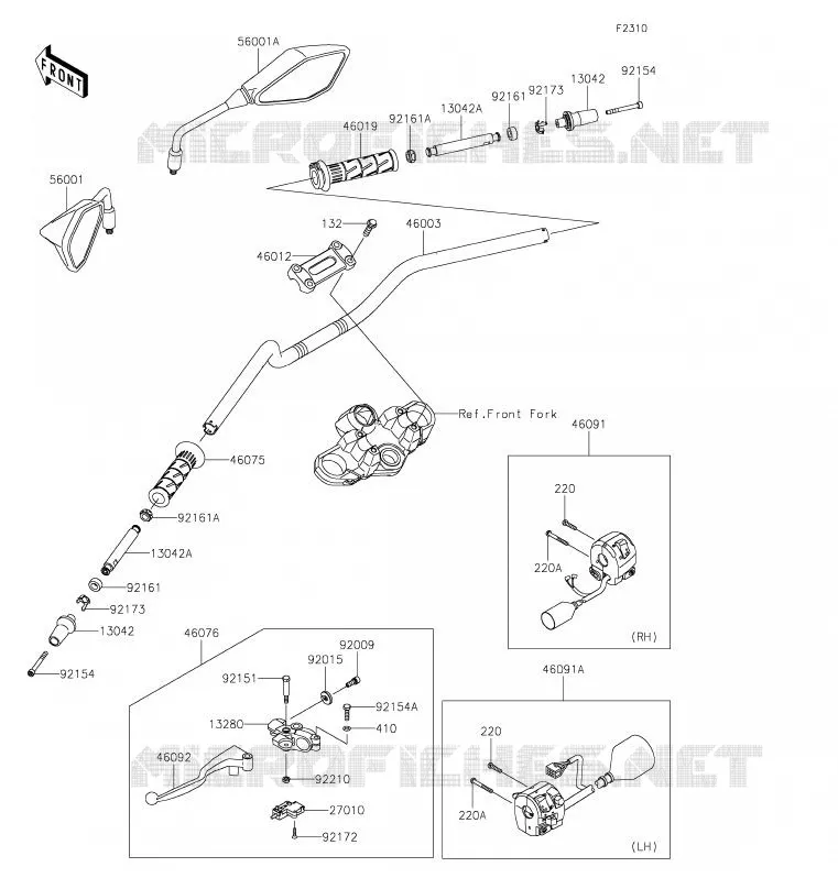 GUIDON Kawasaki MOTOS 300 2019 VERSYS-X 300  KLE300CKF