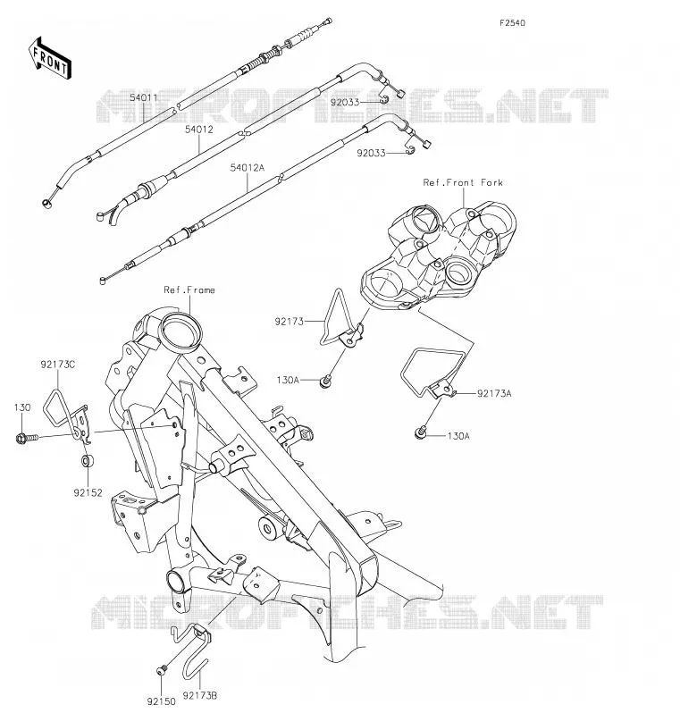 CABLES Kawasaki MOTOS 300 2019 VERSYS-X 300  KLE300CKF