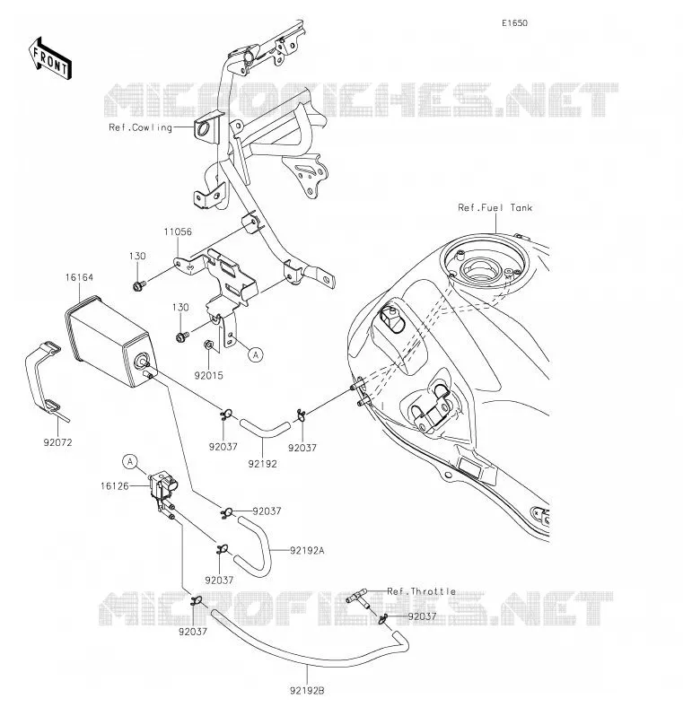 SYSTEME D'EVAPORATION CARBURANT Kawasaki MOTOS 650 2020 VERSYS 650  KLE650FLF