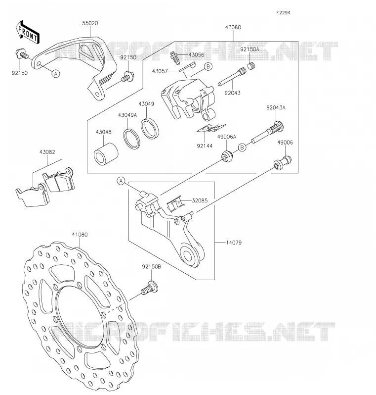 FREIN ARRIERE Kawasaki MOTOS 250 2020 KLX250  KLX250SLF