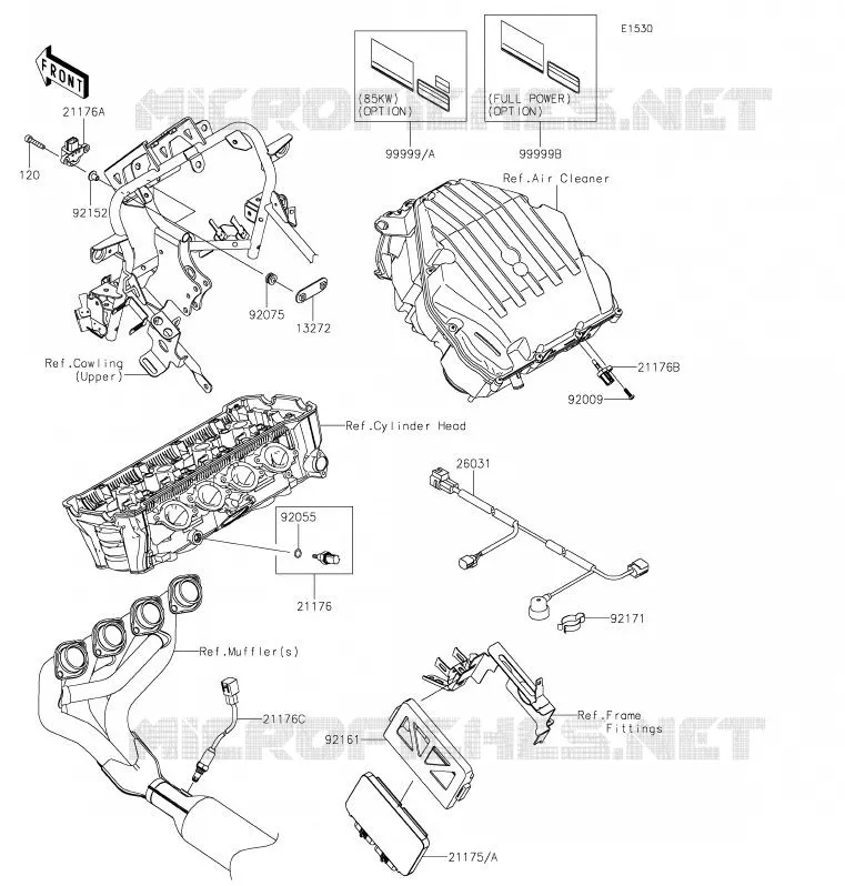 INJECTION CARBURANT Kawasaki MOTOS 1000 2020 VERSYS 1000  KLZ1000CLF