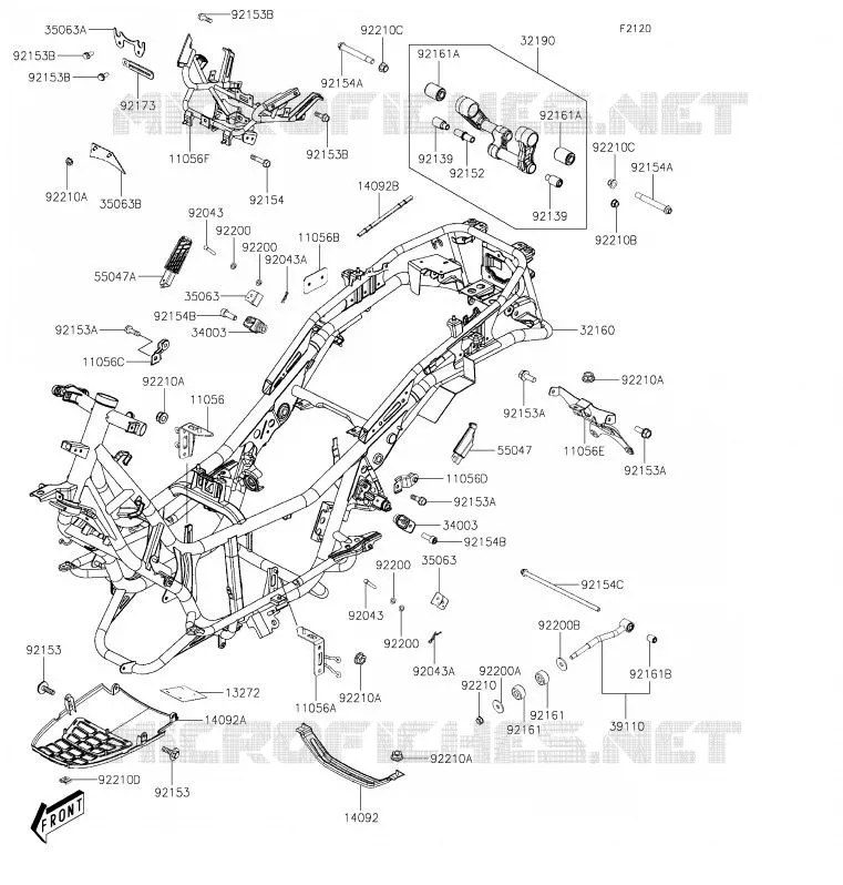 CH&Acirc;SSIS Kawasaki SCOOTER 125 2020 J125  SC125CLF
