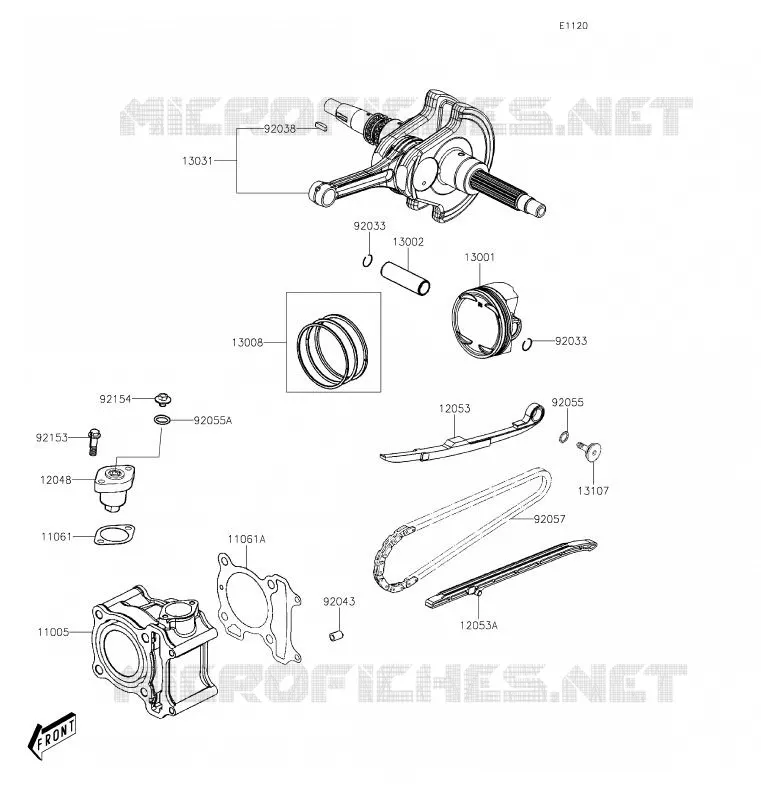 CYLINDRE/PISTON Kawasaki SCOOTER 125 2020 J125  SC125CLF
