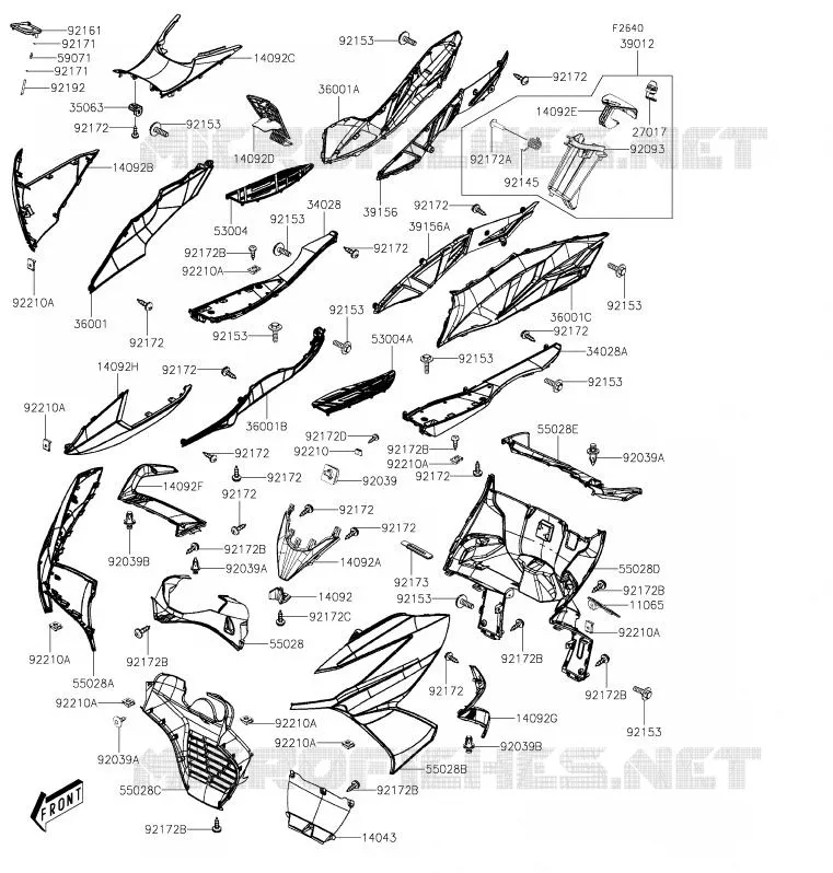 Leg Shield Kawasaki SCOOTER 125 2020 J125  SC125CLF