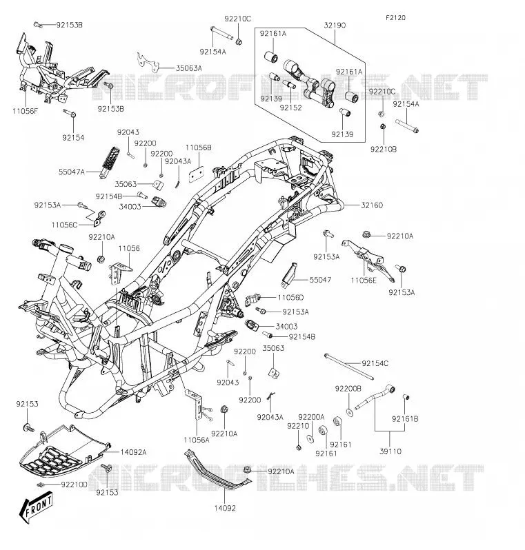 CH&Acirc;SSIS Kawasaki SCOOTER 300 2020 J300  SC300CLF