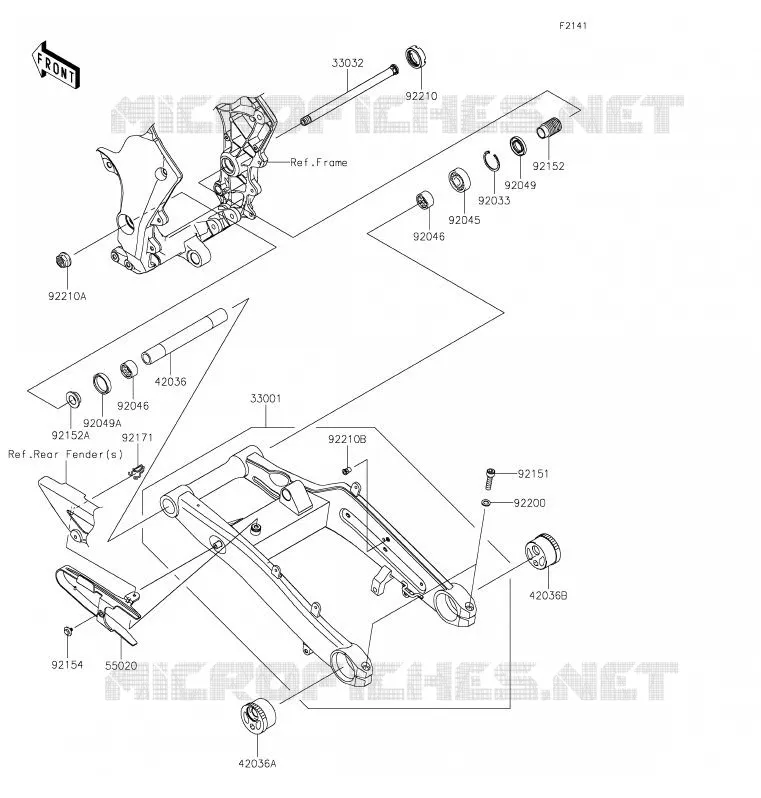 BRAS OSCILLANT Kawasaki MOTOS 1000 2020 Z1000  ZR1000HLF