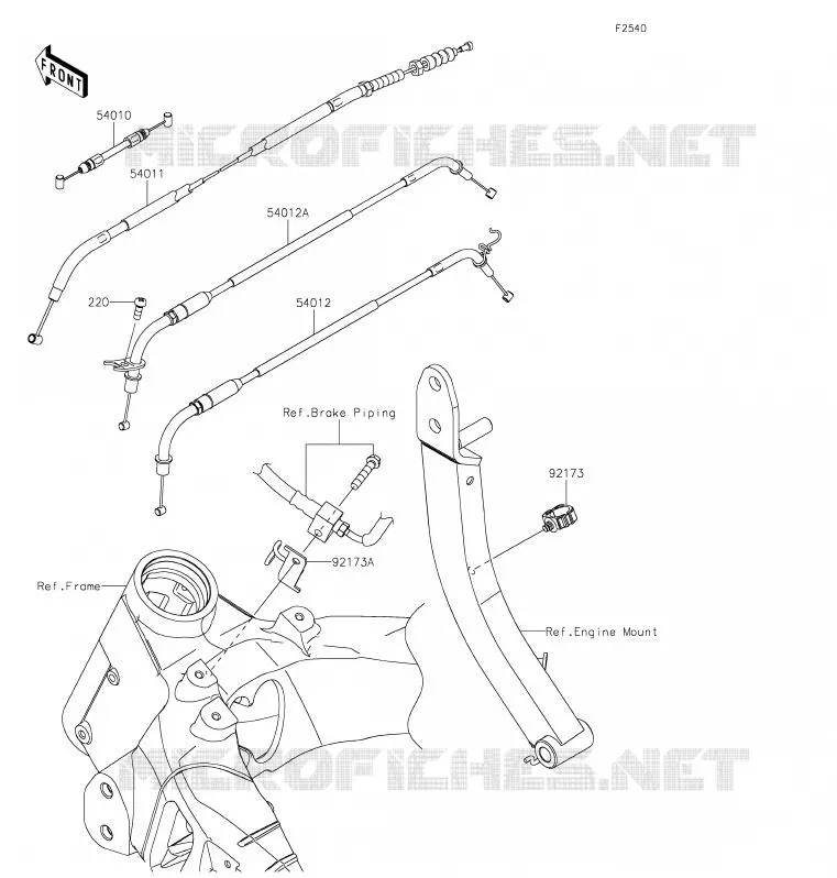 CABLES Kawasaki MOTOS 1000 2020 Z1000  ZR1000HLF