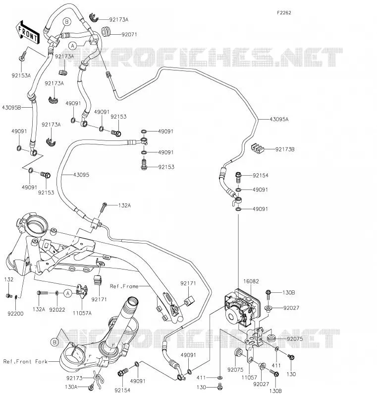 DURITE DE FREIN Kawasaki MOTOS 900 2020 Z900RS  ZR900CLF