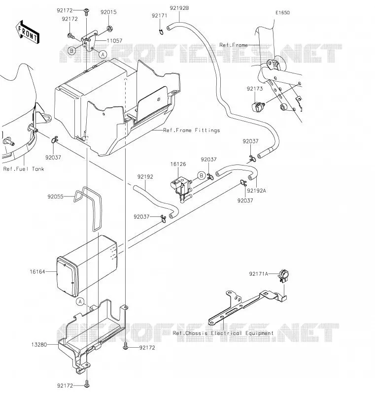 SYSTEME D'EVAPORATION CARBURANT Kawasaki MOTOS 900 2020 Z900  ZR900FLF