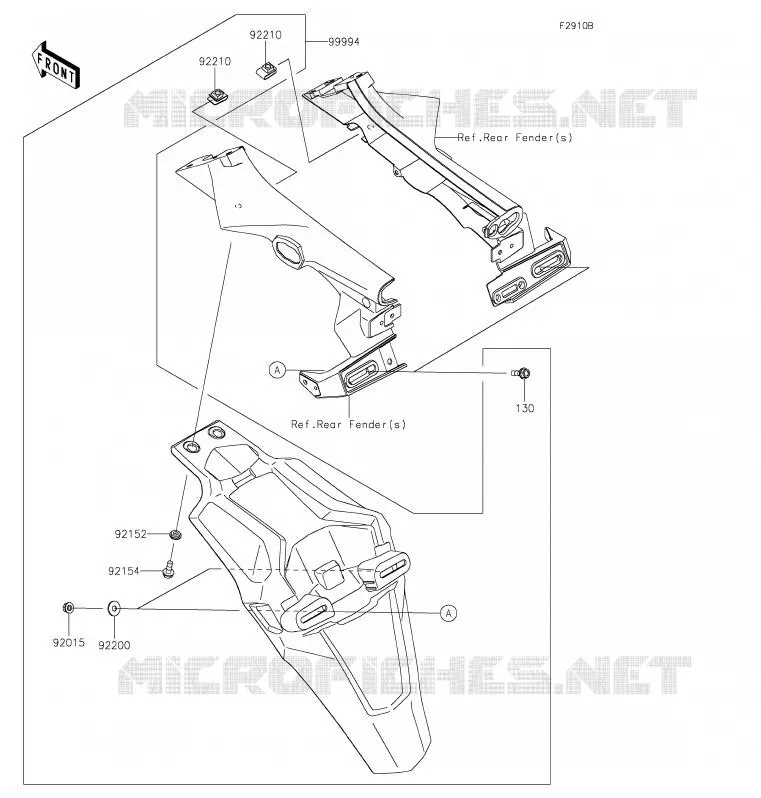 Accessory(Extended Flap) Kawasaki MOTOS 900 2020 Z900  ZR900FLF