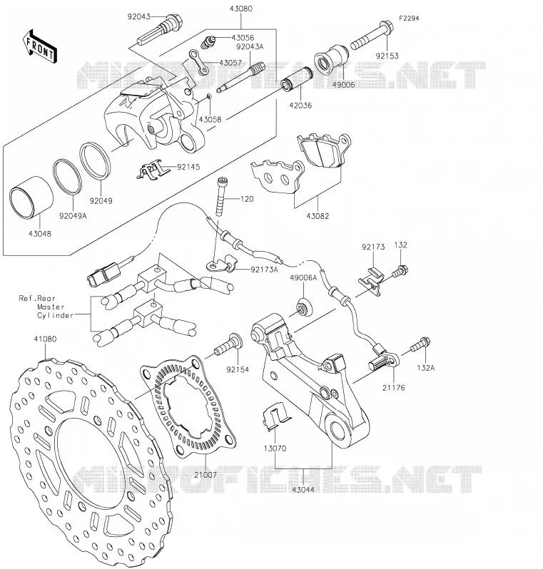 FREIN ARRIERE Kawasaki MOTOS 900 2020 Z900  ZR900FLF