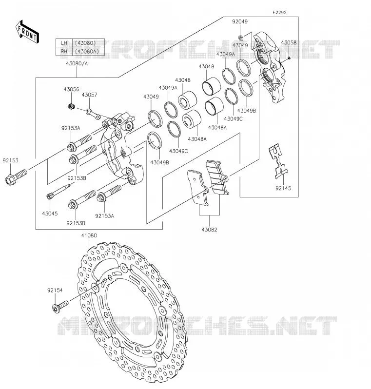 FREIN AVANT Kawasaki MOTOS 900 2020 Z900  ZR900FLF