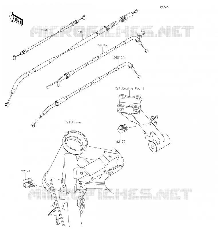 CABLES Kawasaki MOTOS 900 2020 Z900  ZR900HLF