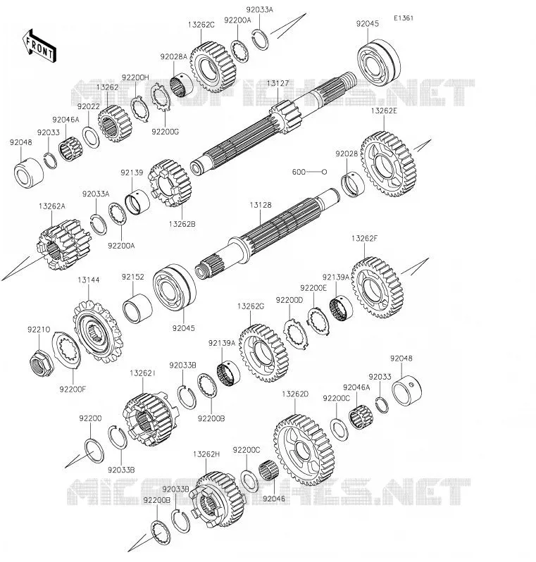 TRANSMISSION Kawasaki MOTOS 900 2020 Z900  ZR900HLF