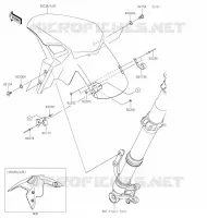 GARDE BOUE AVANT pour Kawasaki Z900