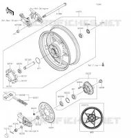 MOYEU ARRIERE pour Kawasaki Z900
