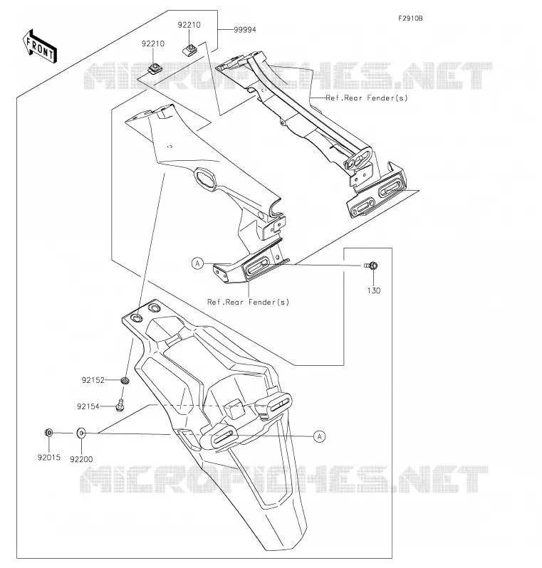 Accessory(Extended Flap) Kawasaki MOTOS 900 2020 Z900  ZR900HLF